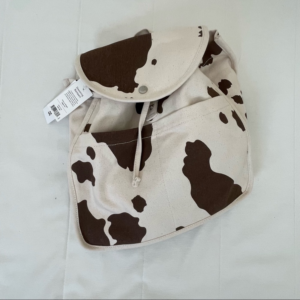 cow print backpack